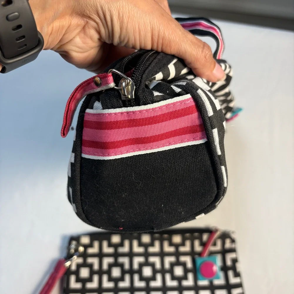 London Soho, Makeup Bag Set, Black White, OS, Good